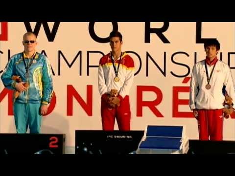 Swimming - men's 200m individual medley SM11 medal ceremony - 2013 IPC Swimming World Championships