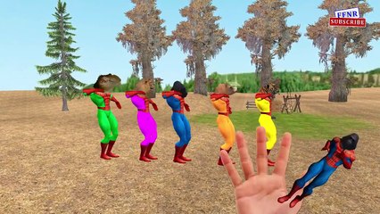 Captain america Hulk ironman spiderman batman horsemen Finger family rhymes for Kids 3D
