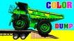 Learn Color Dump Truck w Spiderman Cars Cartoon for Kids & Colors for Children Nursery Rhymes