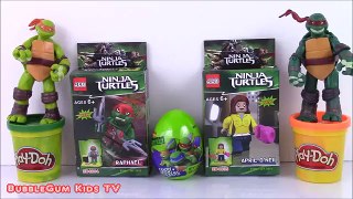PLAY DOH Ninja Turtles Surprise Eggs! TMNT LEGO MINIFIGURES UNBOXING OPENING