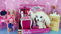 Frozen Elsa and Kids Dog Washing Grooming with Barbie Suds & Hugs Pups Dog Toys DisneyCarT