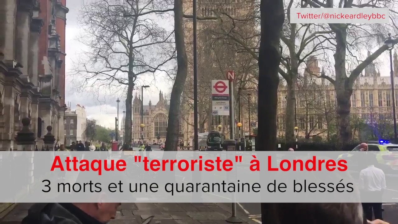 Attaque terroriste à Londres: 4 morts, une quarantaine de blessés