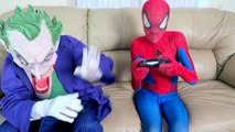 Spiderman vs Joker vs Minion! w_ Batman, Pink Spidergirl Crazy Gymnastics - Fun Superheroes  -)-2m