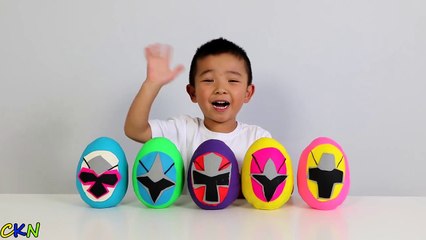 Power Rangers Ninja Steel Play-Doh Surprise Eggs Opening Morphing Fun With Ckn Toys-sk_rh7