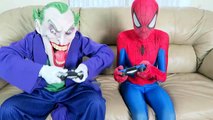 Spiderman vs Joker vs Minion! w_ Batman, Pink Spidergirl Crazy Gymnastics - Fun Superheroes  -)-2m1XW