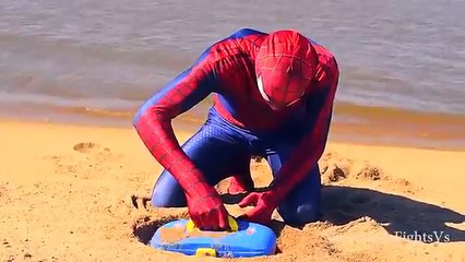 Spiderman Peppa Pig briefcase princess Disney Donald Duck Super Hero Fights Vs In Real Lif