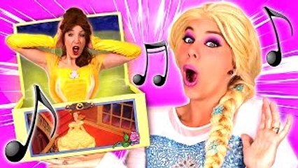 Frozen Elsa MUSIC BOX SPELL! w/ Spiderman Joker Maleficent Pink Spidergirl Pool Fun in Real Life