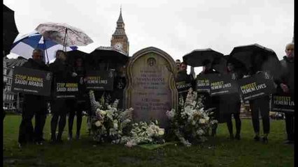 Protesta en Londres contra la venta de armas a Arabia Saudí