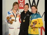 Swimming - women's 100m backstroke S10 medal ceremony - 2013 IPC Swimming World Championships