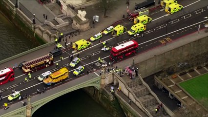 London's Westminster Bridge shut after "terrorist incident" near parliament.