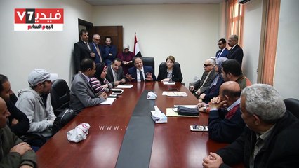 محافظ الإسكندرية يستقبل الأسر القبطية القادمة من العريش