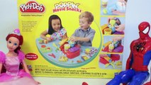 Play Doh Poppin Movie Snacks DIY Popcorn Popsicle Ice Cream Fries Hot Dog with Pocoyo