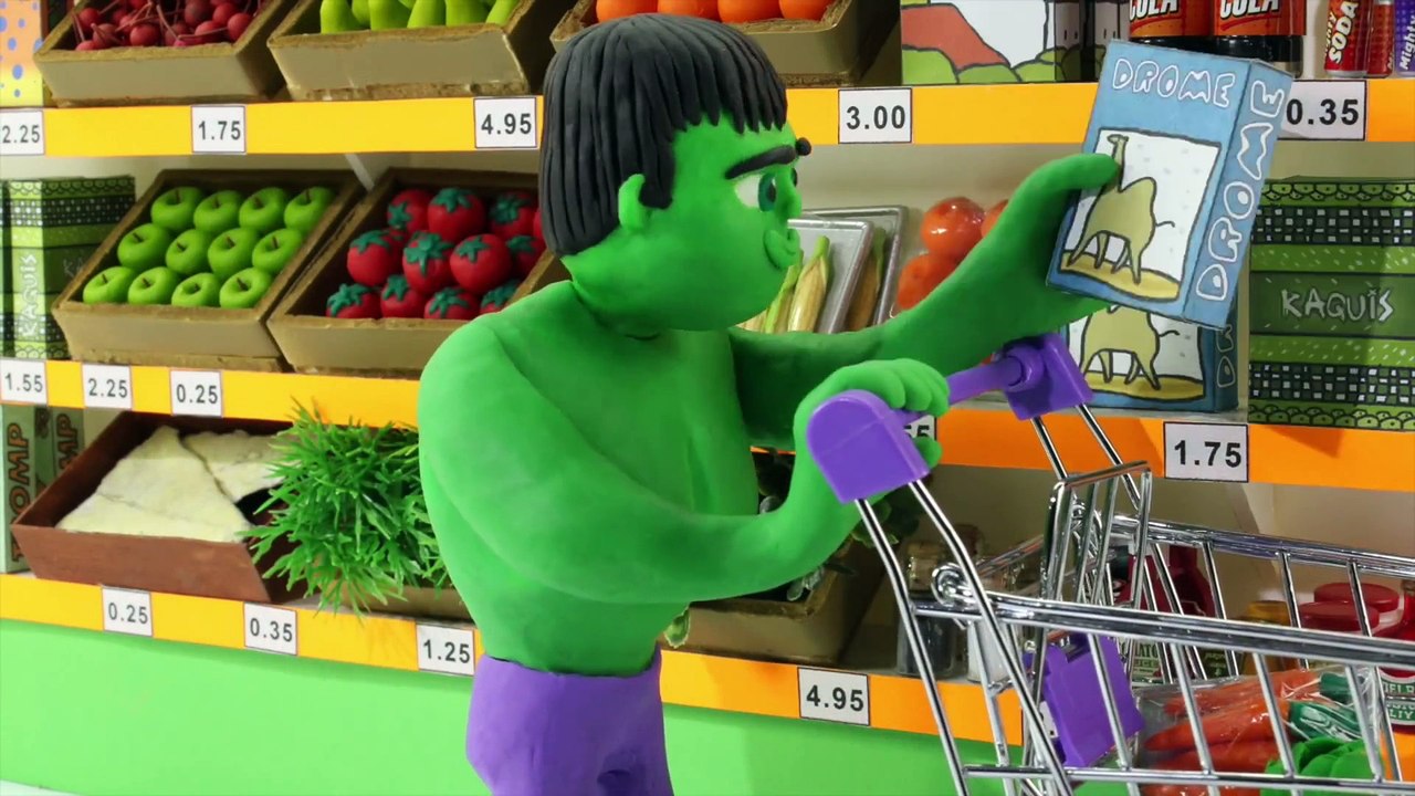 NAKED HULK LOSES HIS PANTS  Hulk's Butt Frozen Elsa Superheroes in Real Life Play Doh Stop Motion
