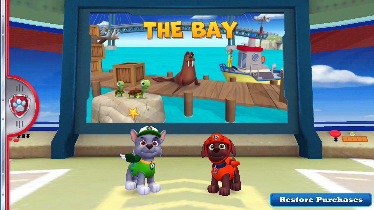 PAW Patrol Rescue Run! The Bay. Rocky and Zuma. Games on YouTube.