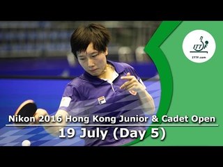 2016 Nikon Hong Kong Junior & Cadet Open – Day 5 LIVE
