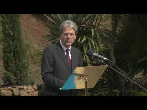 Roma - Gentiloni alla cerimonia di commemorazione dei Caduti dell’intelligence (22.03.17)