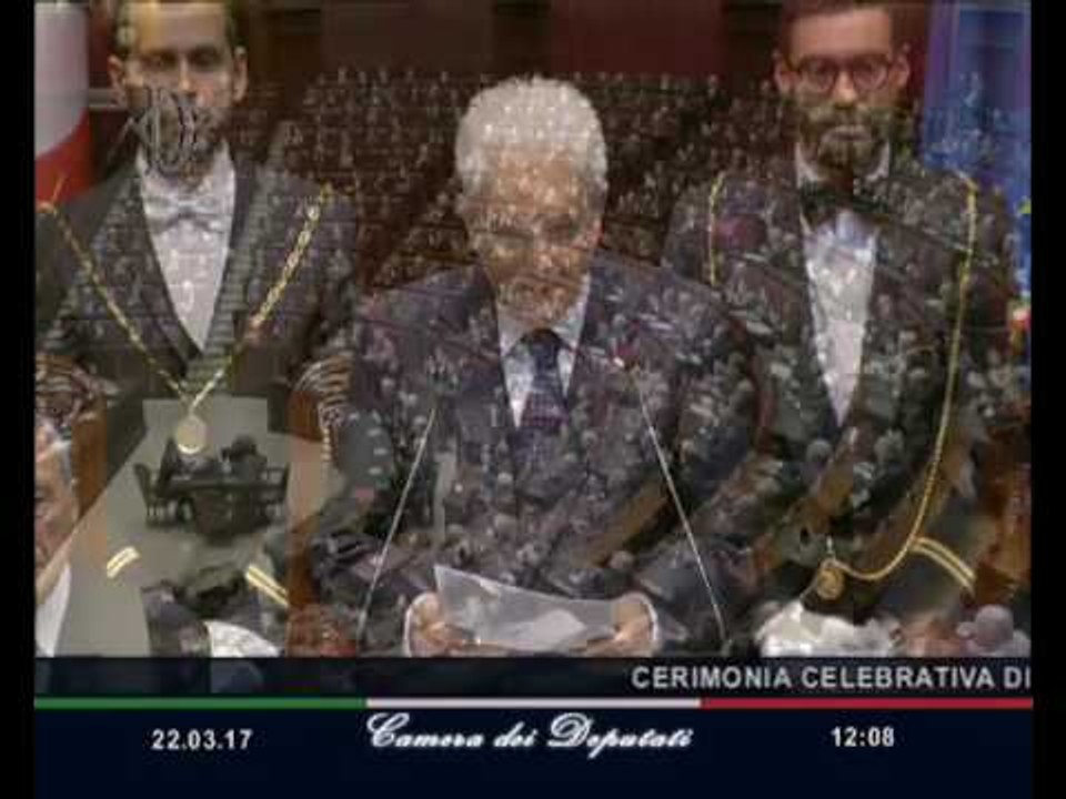 Roma - Il Presidente Mattarella in Aula per i 60 anni dei Trattati di Roma (22.03.17)