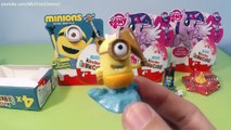 4 x 4 Kinder Überraschung Eier Unboxing - Minions, My Little Pony & Equestria Girls Surpri