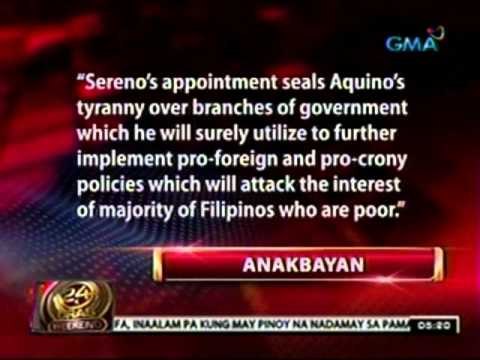 24 Oras: Pagtatalaga kay CJ Sereno, binatikos ng ilan