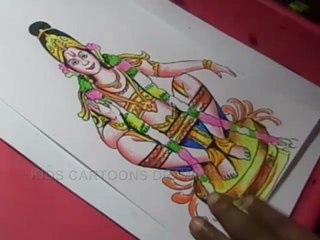 How to Draw Lord Ayyappa Swamy Drawing