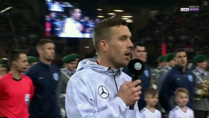 Lukas Podolski Felicitation Ceremony HD - Germany vs England - International Friendlies 22.03.2017 HD