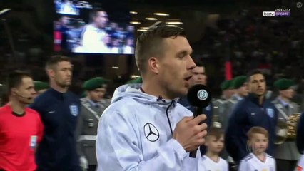 Lukas Podolski Felicitation Ceremony HD - Germany vs England - International Friendlies 22.03.2017 HD