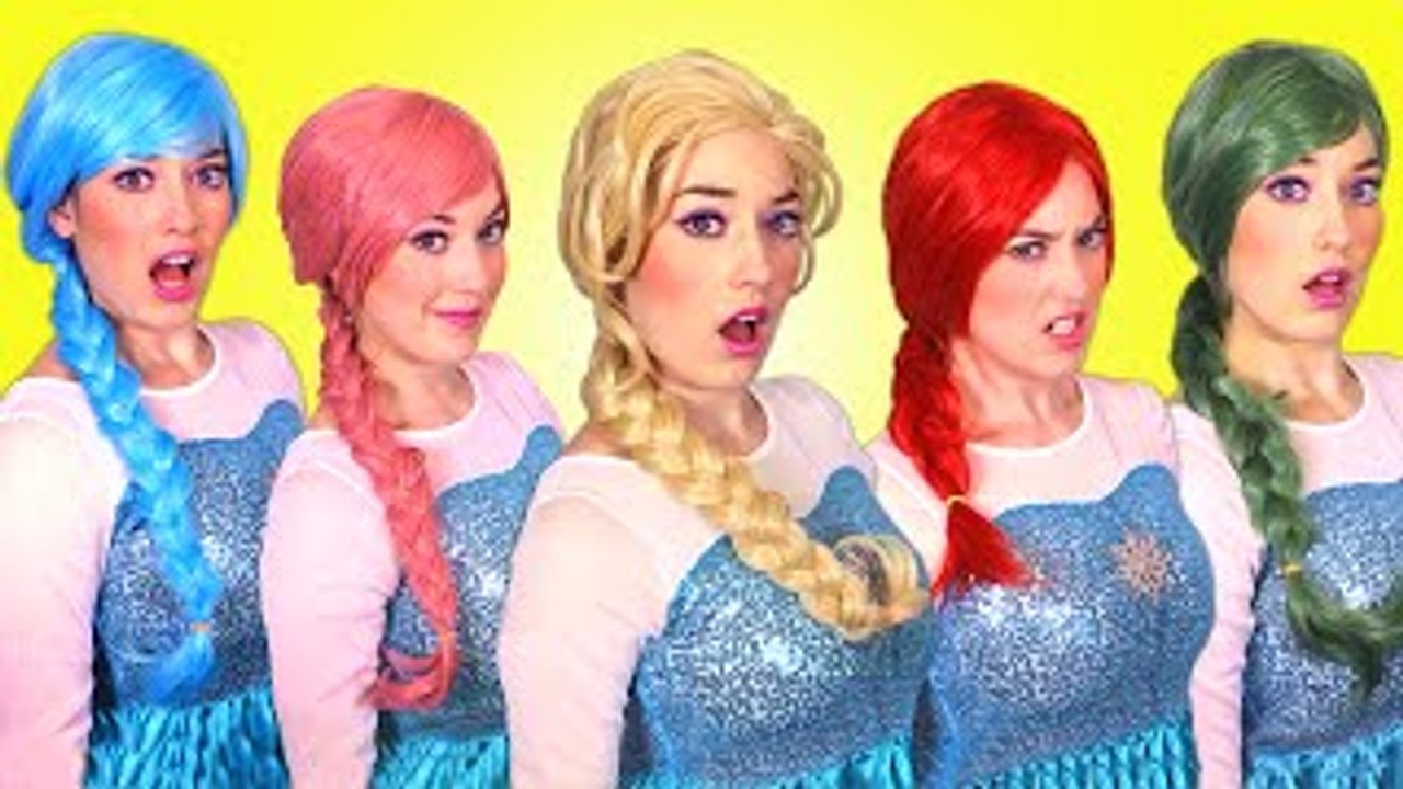 Frozen Elsa Gets Rainbow Hair! w/ Spiderman Pink Spidergirl, Candy Prank & Joker! Funny Superheroes