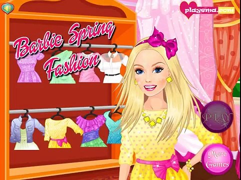 Барби Весна Мода девушка Игры платье вверх Игры платье вверх кто