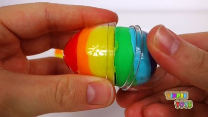 Play Doh RAINBOW SURPRISE Eggs Shopkins Spongebob Minions Toys for Children Videos for Kid