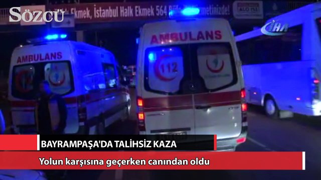 Yolun karşısına geçerken canından oldu
