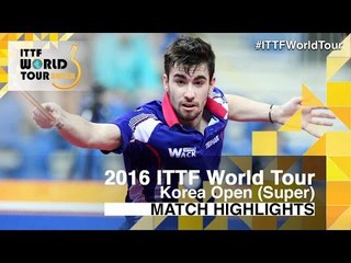 2016 Korea Open Highlights: Ma Long vs Tristan Flore (1/4)