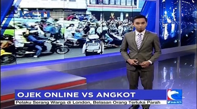 Bentrokan Ojek Online dengan Angkot di Bogor