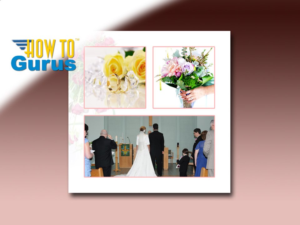 How to Design a Wedding Album Page Layout in Photoshop Elements 15 14 13 12 11 Tutorial