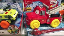 Rescue Squad Mater Hydro Wheels Disney Cars Water Toys Colossus Truck Toy Hunt by FamilyToyReview