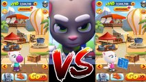 Talking Tom Gold Run - Neon Angela vs Talking Angela - Gameplay