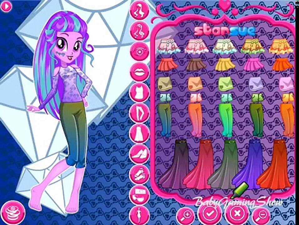 My Little Pony Equestria Girls Rainbow Rocks Amethyst Star Rocking Style Dress Up Game HD