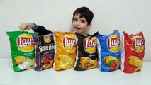 Learn Colors With Potato Chips for Children, Toddlers and Babies with Real Kid & Finger Fa