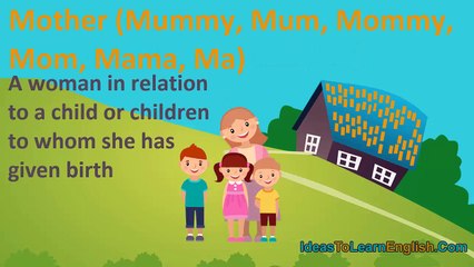 Essential English Words - English vocabulary - Family Members