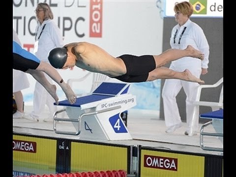 Swimming - men's 50m freestyle S6 medal ceremony - 2013 IPC Swimming World Championships Montreal