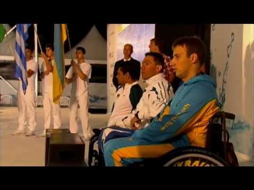 Swimming - medal ceremony men's 50m breaststroke SB2 - 2013 IPC Swimming Worlds