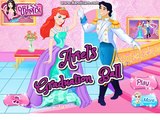 Disney College Princess Anna Ariel and Cinderella Graduation Ball Dress Up Games For Girls