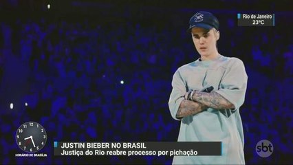 Justiça do Rio reabre processo contra cantor Justin Bieber