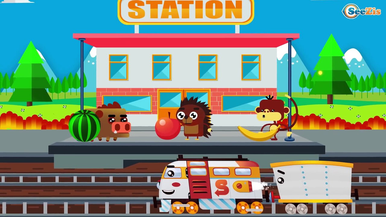 Caricaturas de Trenes - Colores y formas para niños - Vídeos para Niños - Dibujos animados