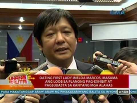 UB: Imelda Marcos, masama ang loob sa planong pag-exhibit at pagsubasta sa kanyang mga alahas