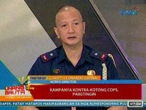 UB: Panayam kay NCRPO Dir. C/Supt. Leonardo Espina kaugnay sa kampanya vs kotong cops