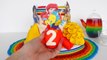 Disney Princess Learn Colors Counting Play-Doh Rainbow Cake Kinder Surprise