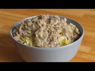 Kıymalı Mantarlı Makarna