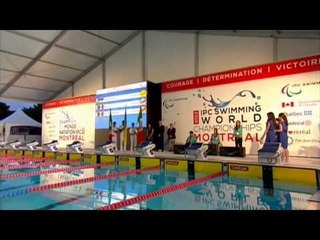 Swimming - women's 200m freestyle S3 medal ceremony - 2013 IPC Swimming World Championships Montreal