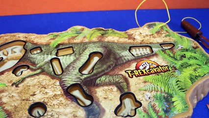 T-REX Cavator Dinosaur Game _ Excavate T-Rex Dinosaur Bones Like Operation Board Game Video-7sDzaUcprSM