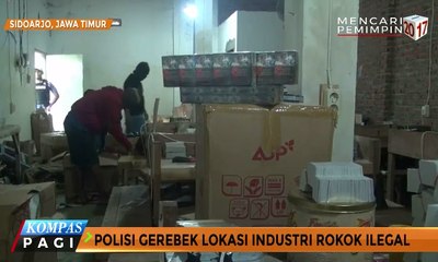 Polisi Gerebek Lokasi Industri Rokok Ilegal di Sidoarjo